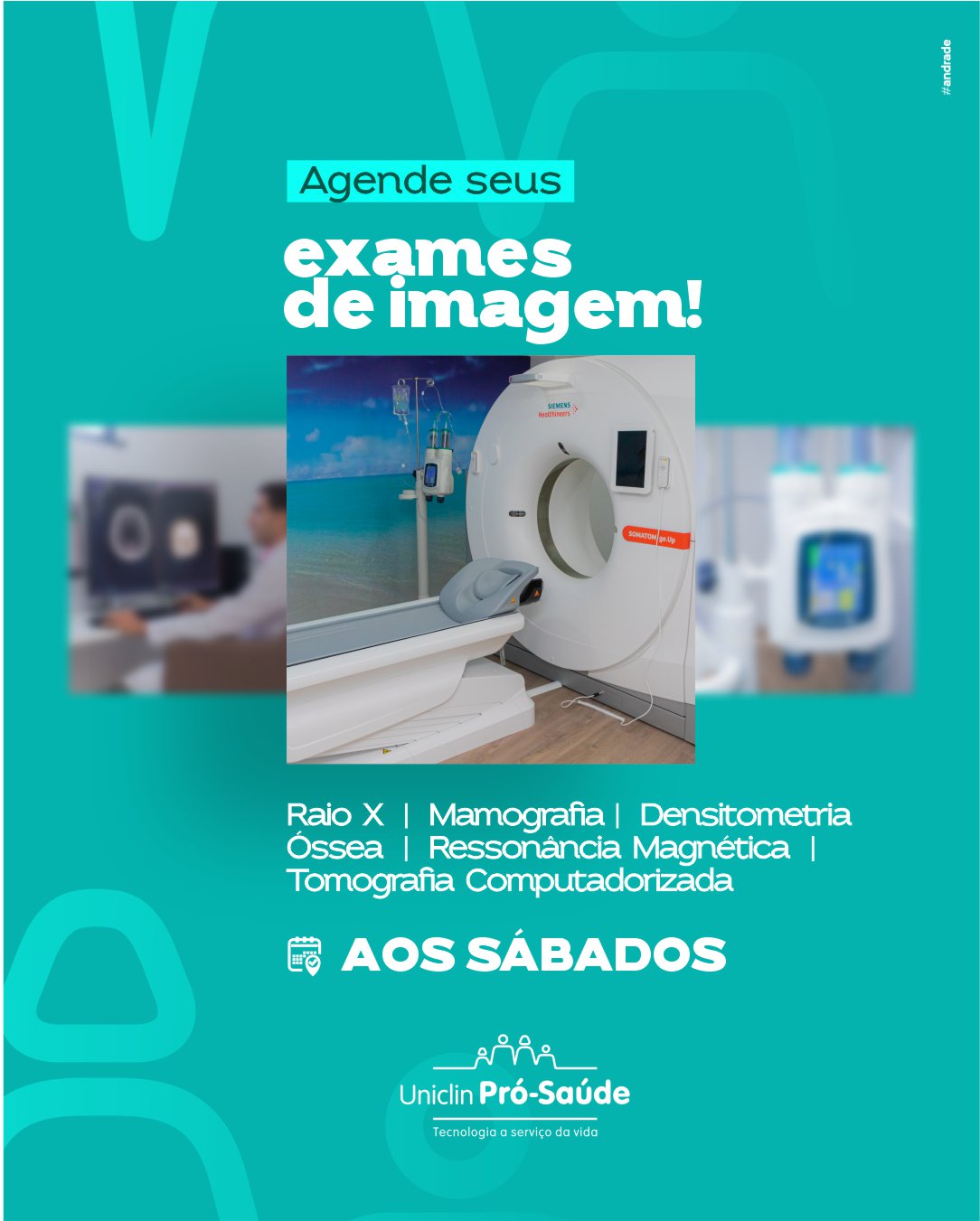 Exames de imagem aos sábados